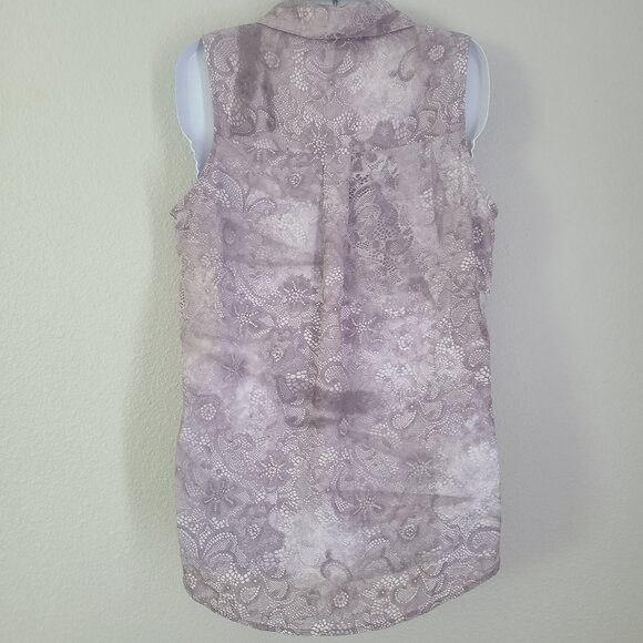 Express The Portofino Sleeveless Button-Up Blouse Women's Size M - Picture 4 of 12